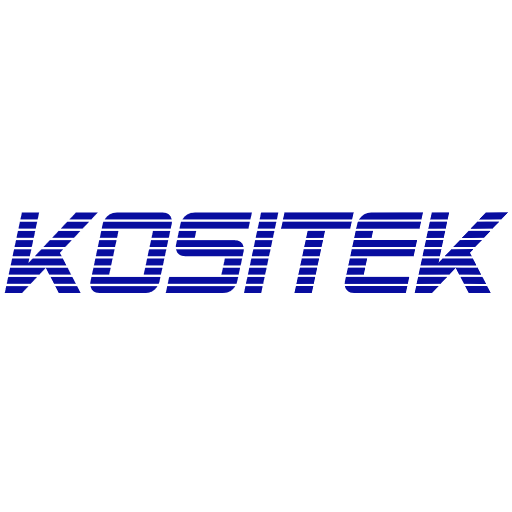 Logo de KOSITEK Logo de KOSITEK en lettres bleues avec un design stylisé.