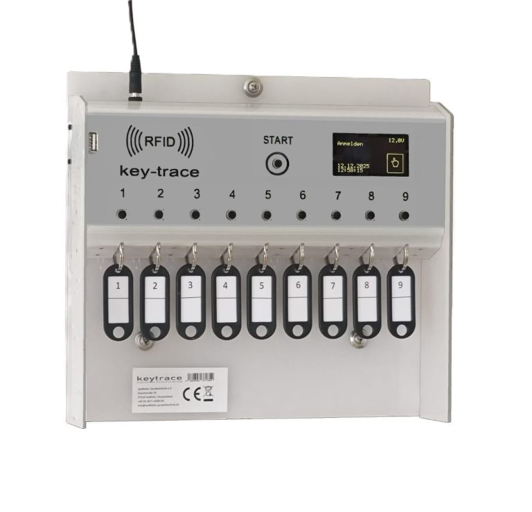 Keytrace - Tableau à Clés Intelligent Tableau à clés avec 9 emplacements et un écran tactile.